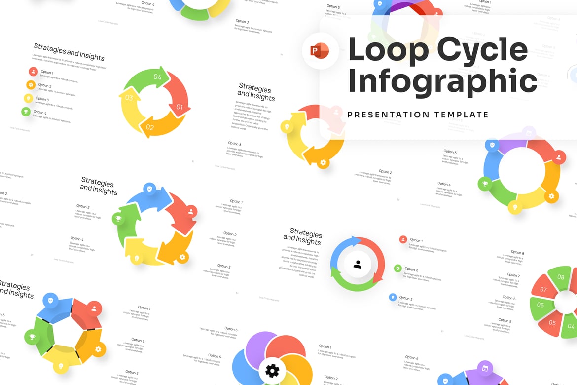 Template Presentasi Infografis Siklus Loop yang Menarik
