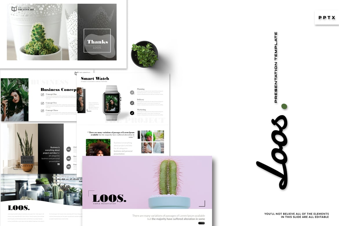 Template PowerPoint Loos - Solusi Presentasi Kreatif