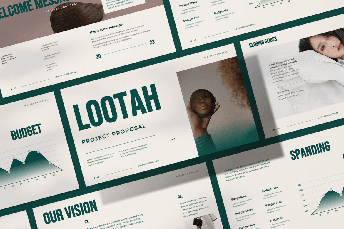 Template Powerpoint Lootah - Solusi Presentasi Modern dan Minimalis