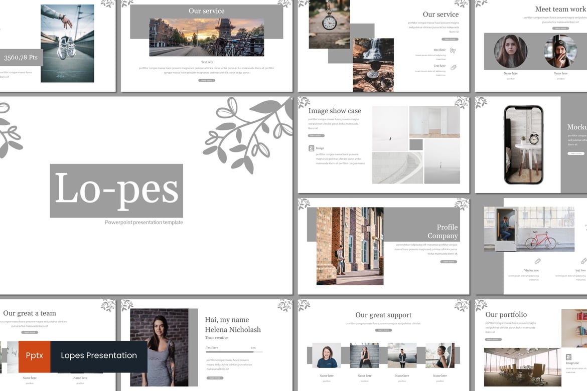 Template Presentasi PowerPoint Lopes - Kreatif dan Minimalis untuk Segala Kebutuhan
