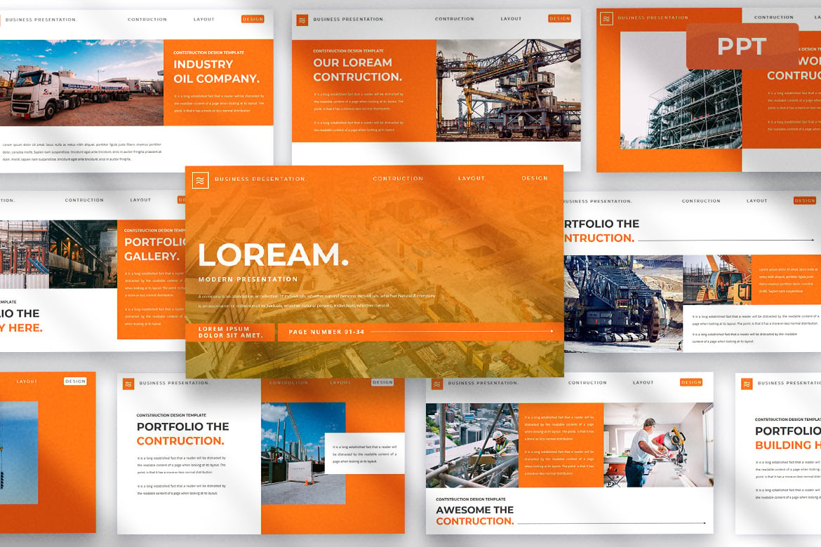 Template Presentasi PowerPoint Loream - Modern dan Profesional