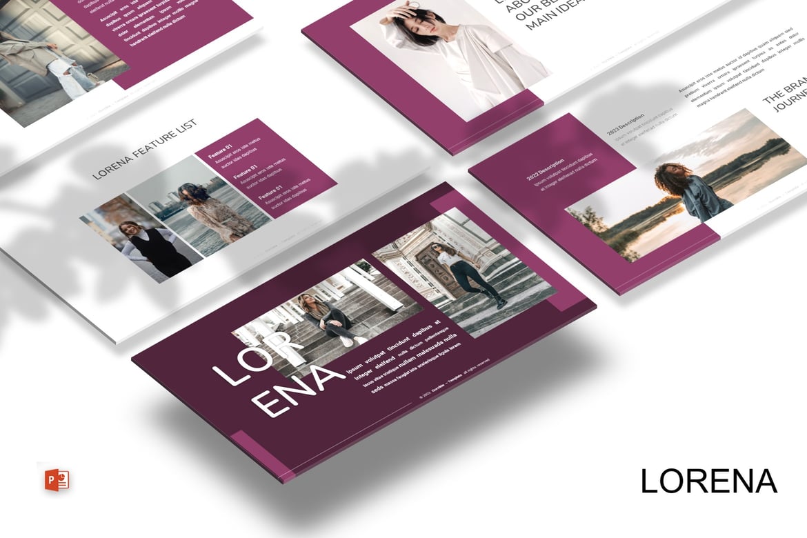 Template Presentasi PowerPoint Lorena - Elegan dan Profesional
