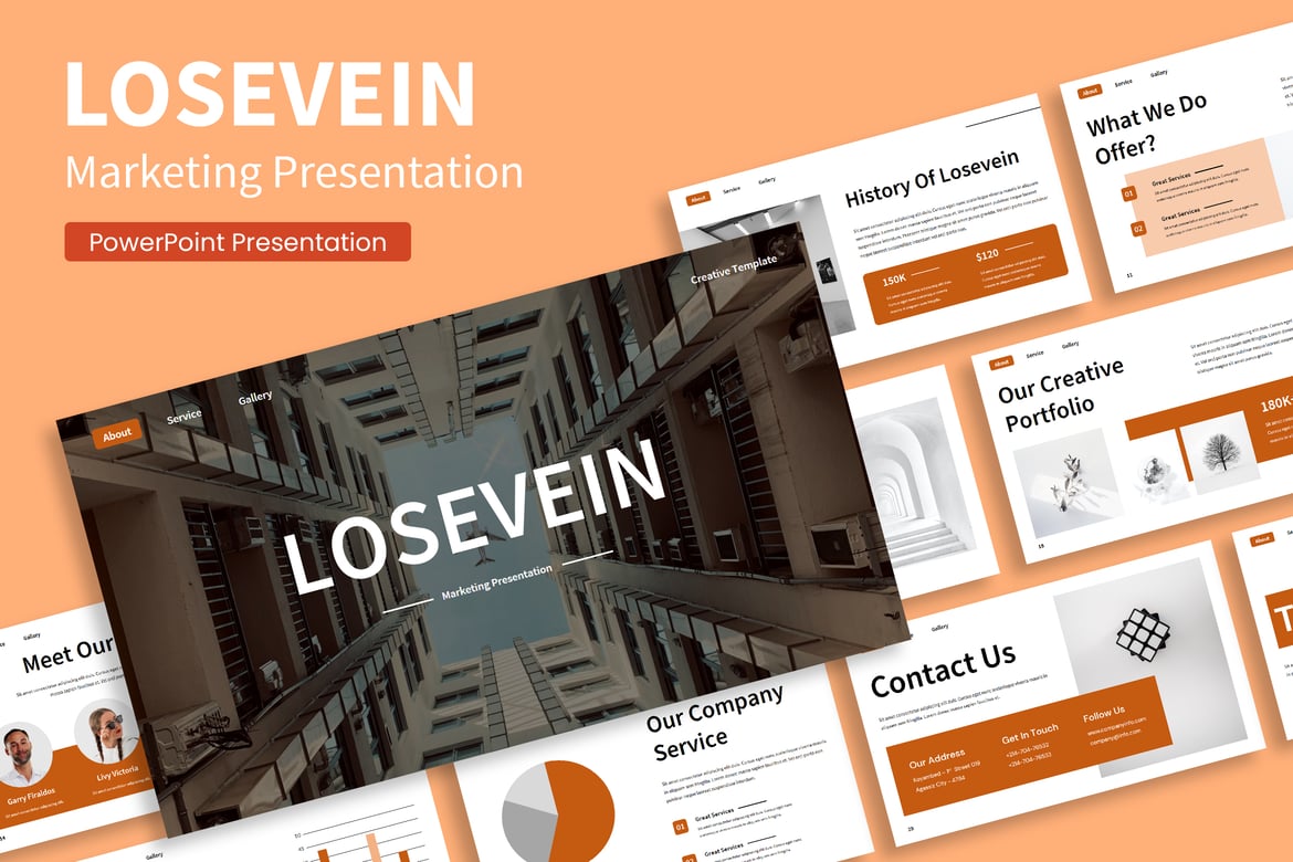 Template Presentasi PowerPoint LOSEVEIN yang Menarik dan Serbaguna