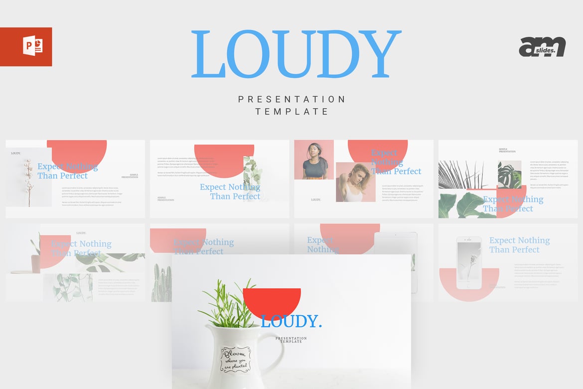 Loudy - Template Presentasi PowerPoint Kreatif dan Minimalis