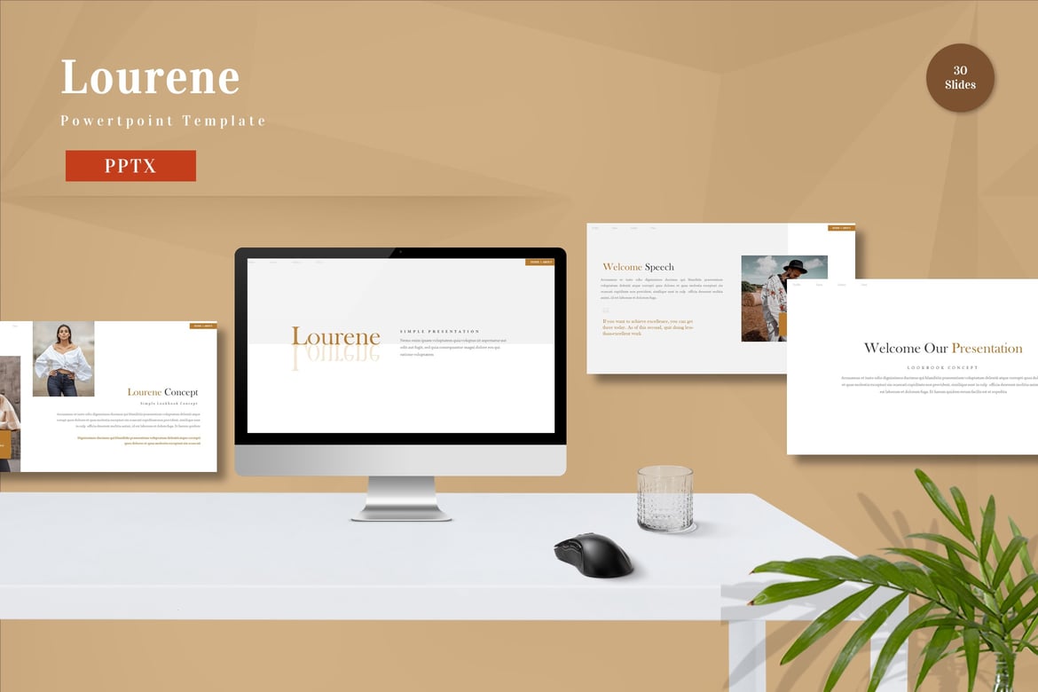 Template Presentasi Powerpoint Lourene yang Menarik dan Profesional