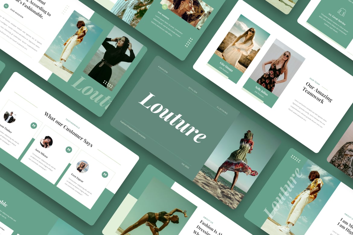 Louture - Template Presentasi Fashion yang Menawan