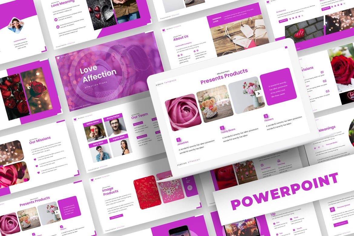 Template Powerpoint Love Affectio - Solusi Presentasi Menarik