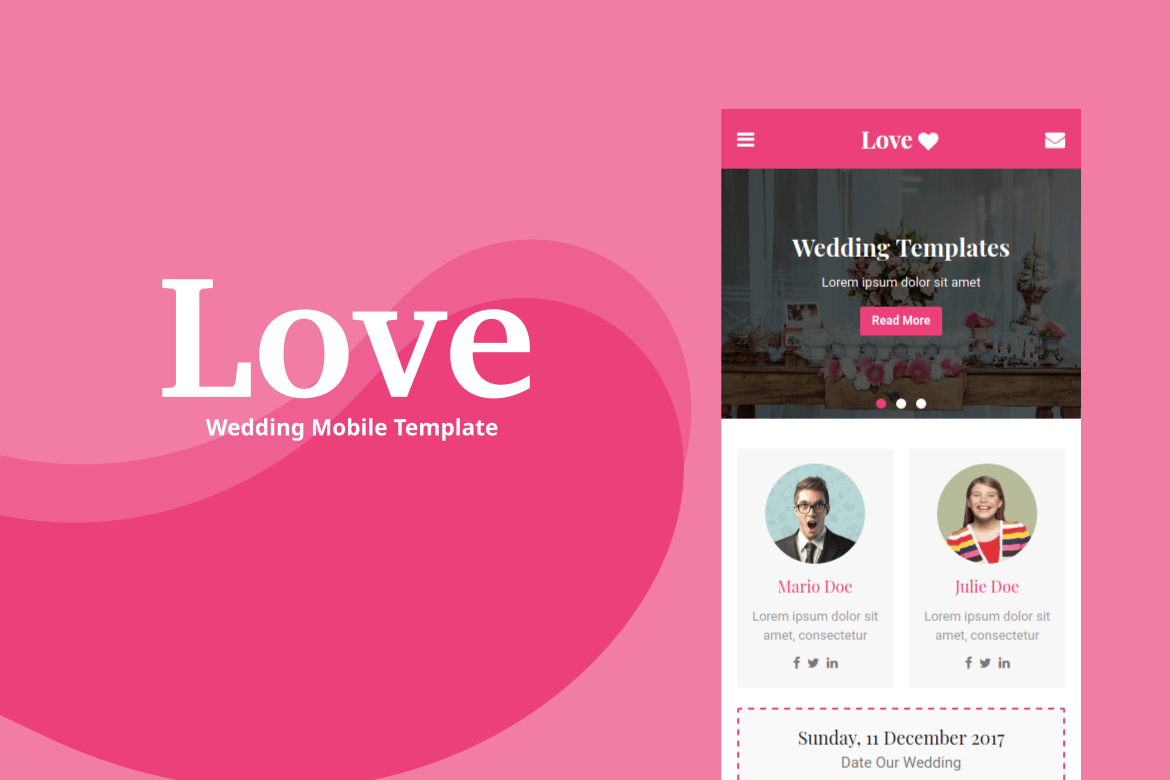 Template Website Pernikahan Cinta yang Menawan