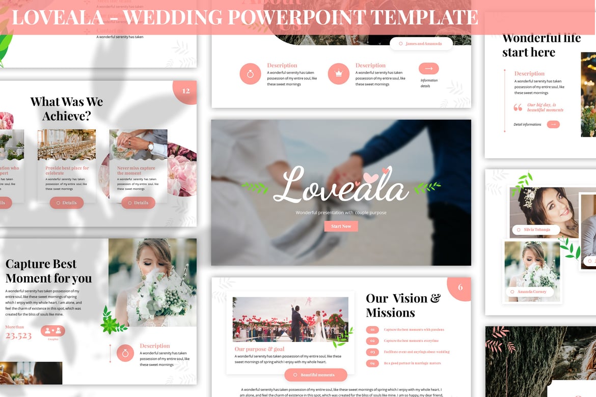 Loveala - Template Powerpoint Pernikahan yang Elegan