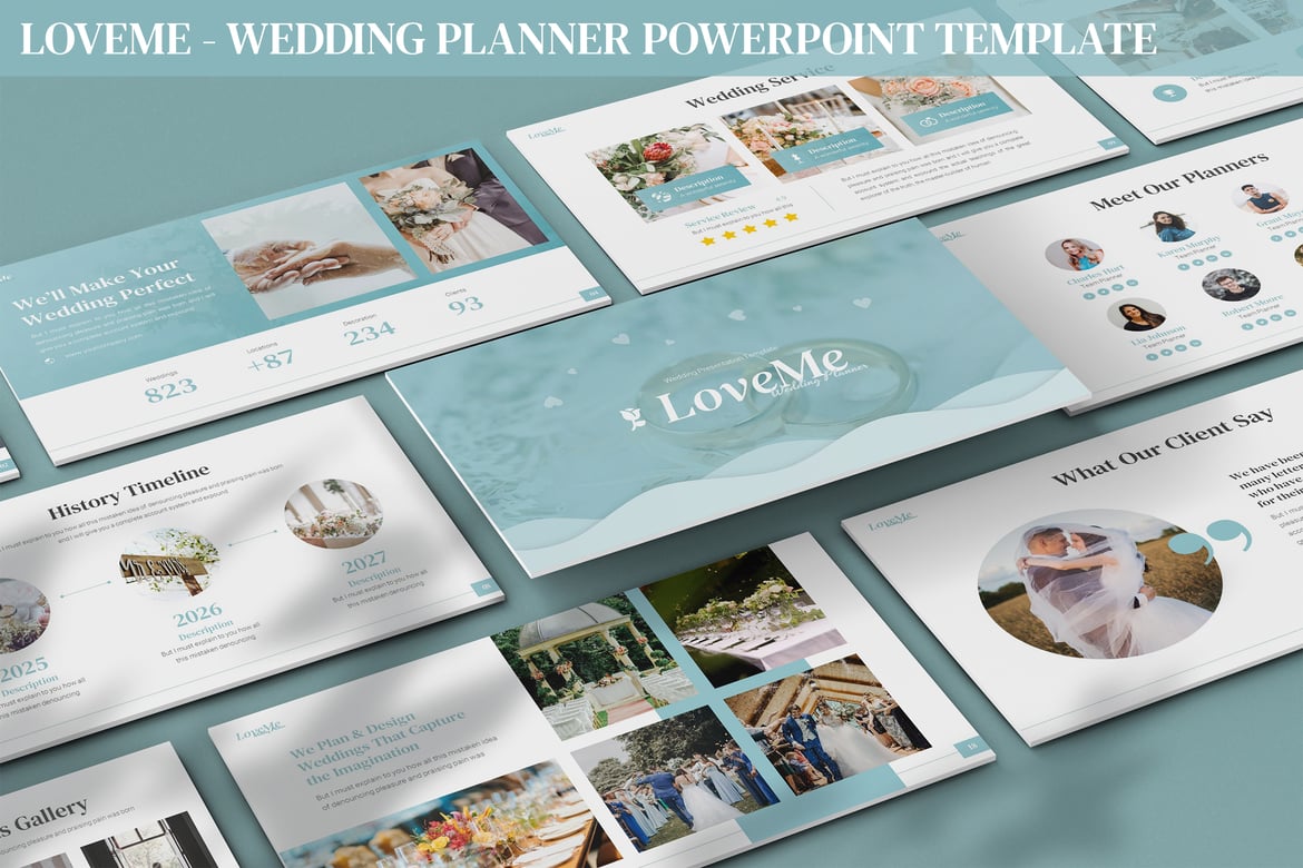 Loveme - Template Presentasi Powerpoint untuk Perencana Pernikahan