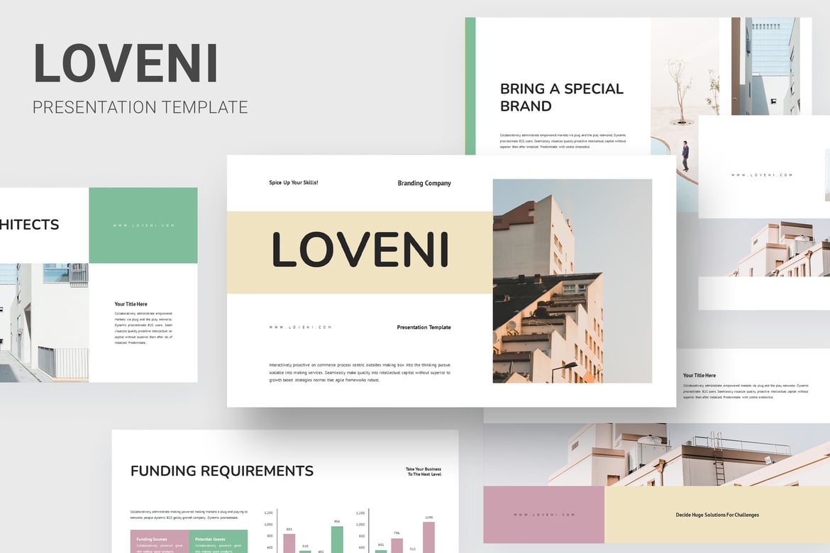 Template Presentasi PowerPoint Loveni - Solusi Branding yang Menarik