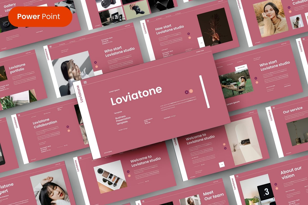 Loviatone – Template PowerPoint Bisnis Modern