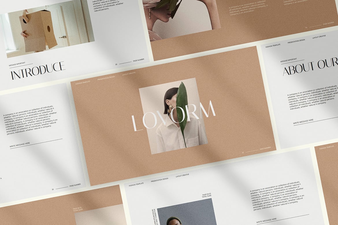 Lovorm - Template Presentasi PowerPoint Minimalis dan Modern