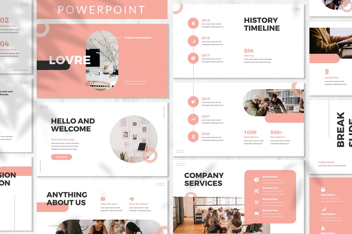 Lovre - Template Powerpoint Bisnis Modern dan Minimalis