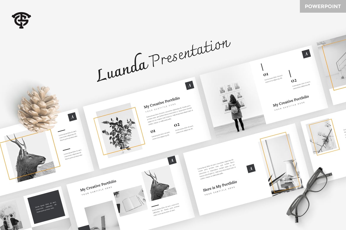 Template Presentasi PowerPoint Kreatif Luanda