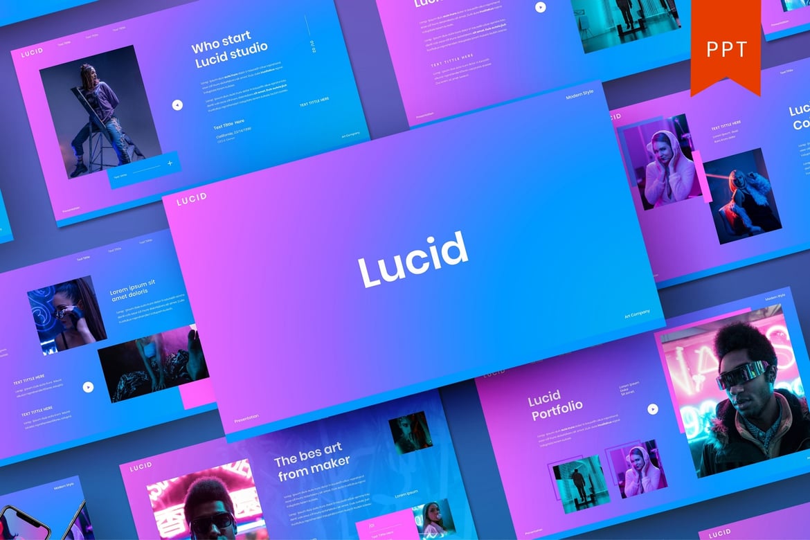 Lucid – Template PowerPoint Bisnis yang Menarik