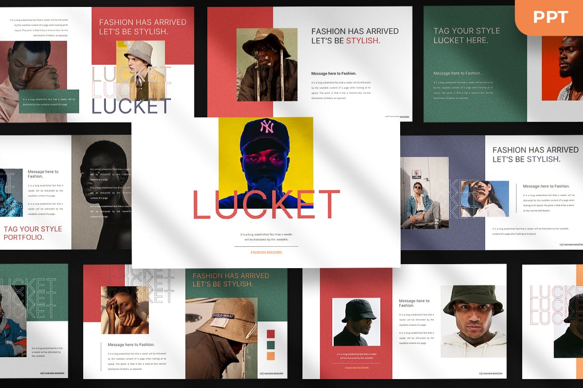 Lucket - Template Presentasi PowerPoint Minimalis dan Modern