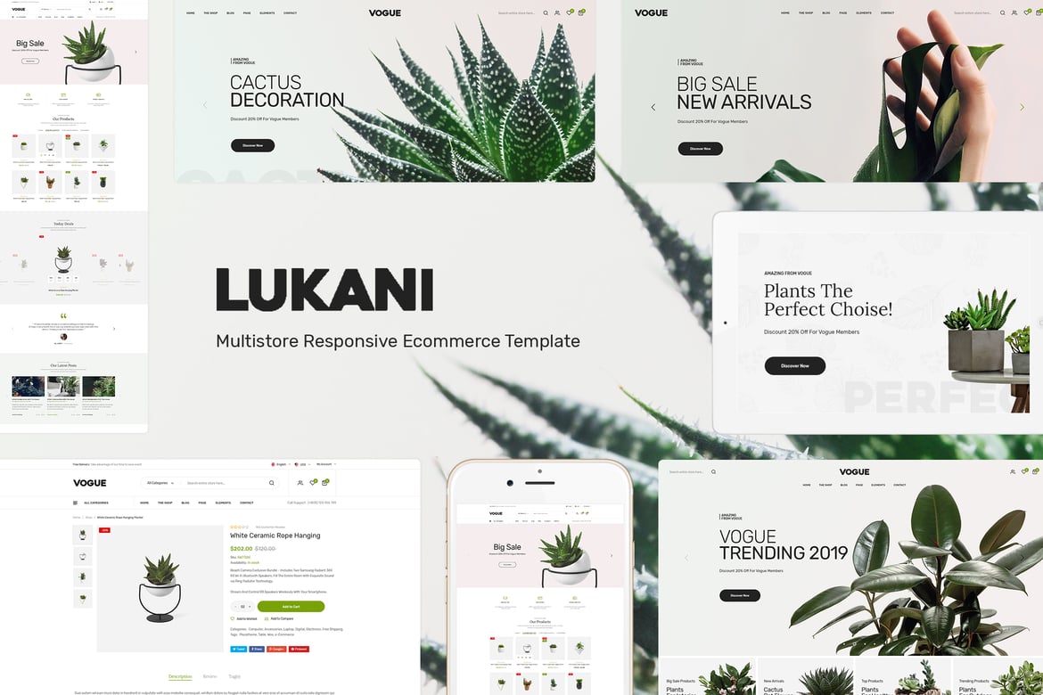 Lukani - Tema WordPress E-Commerce untuk Toko Tanaman dan Kebun