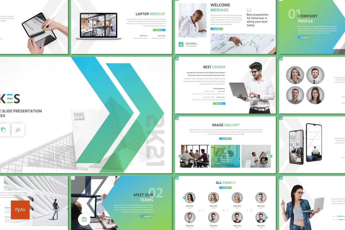 Template PowerPoint Lukes - Presentasi Profesional dan Kreatif
