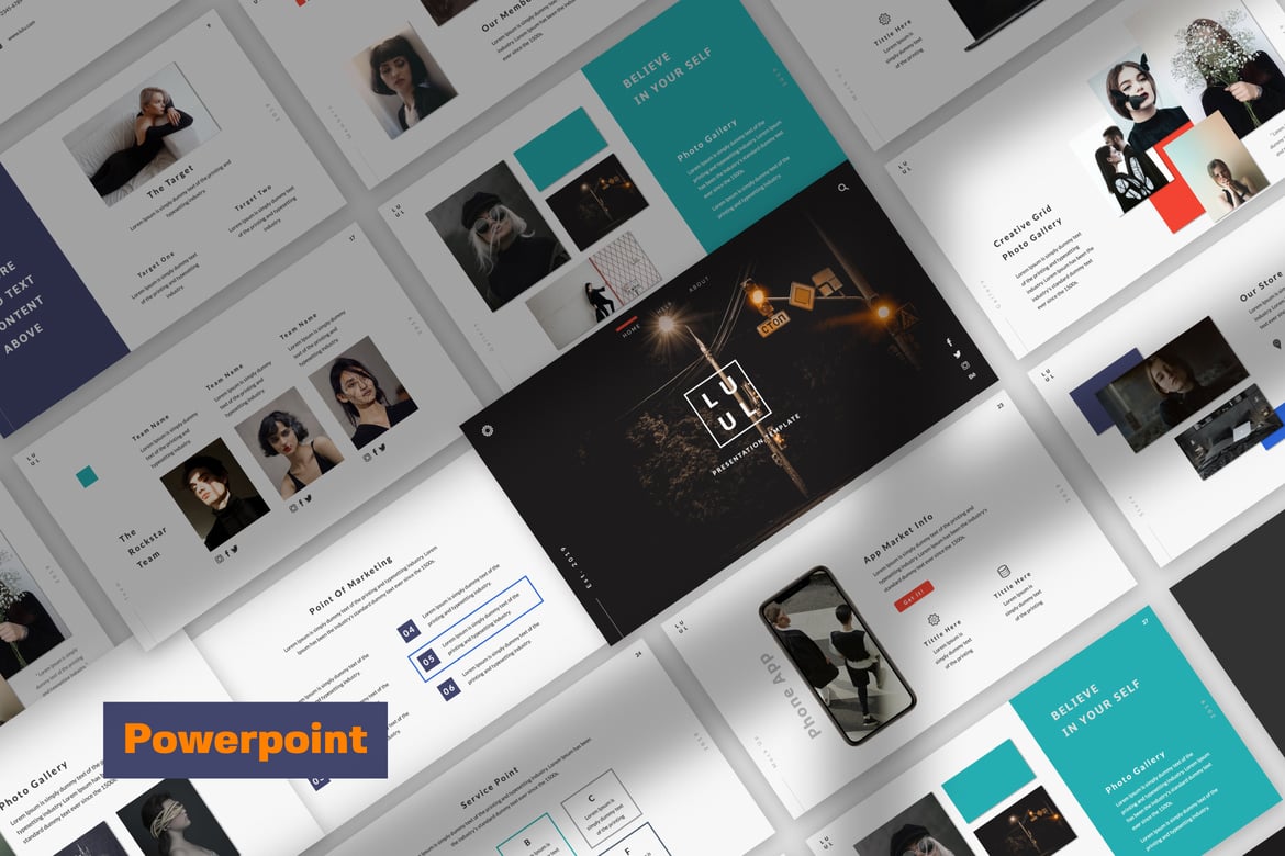Template Presentasi Powerpoint Lulu yang Profesional dan Modern