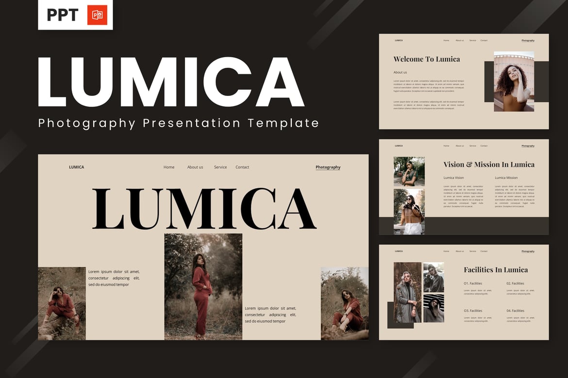 Lumica - Template Powerpoint Fotografi yang Menawan