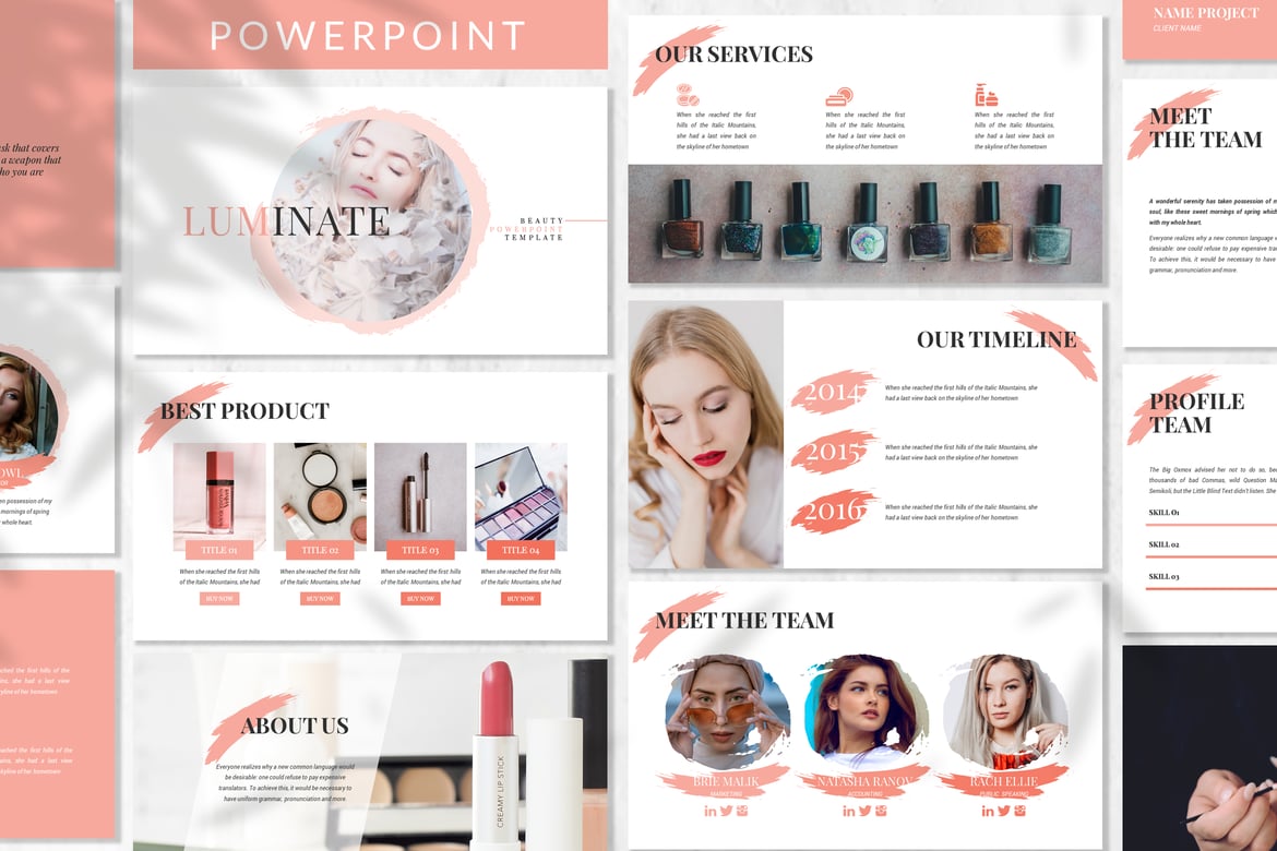 Luminate - Template Presentasi Fashion dan Kecantikan yang Modern