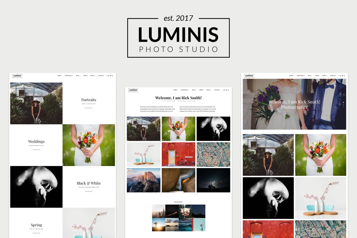 Luminis - Template Website Portofolio Fotografi Minimalis yang Menawan