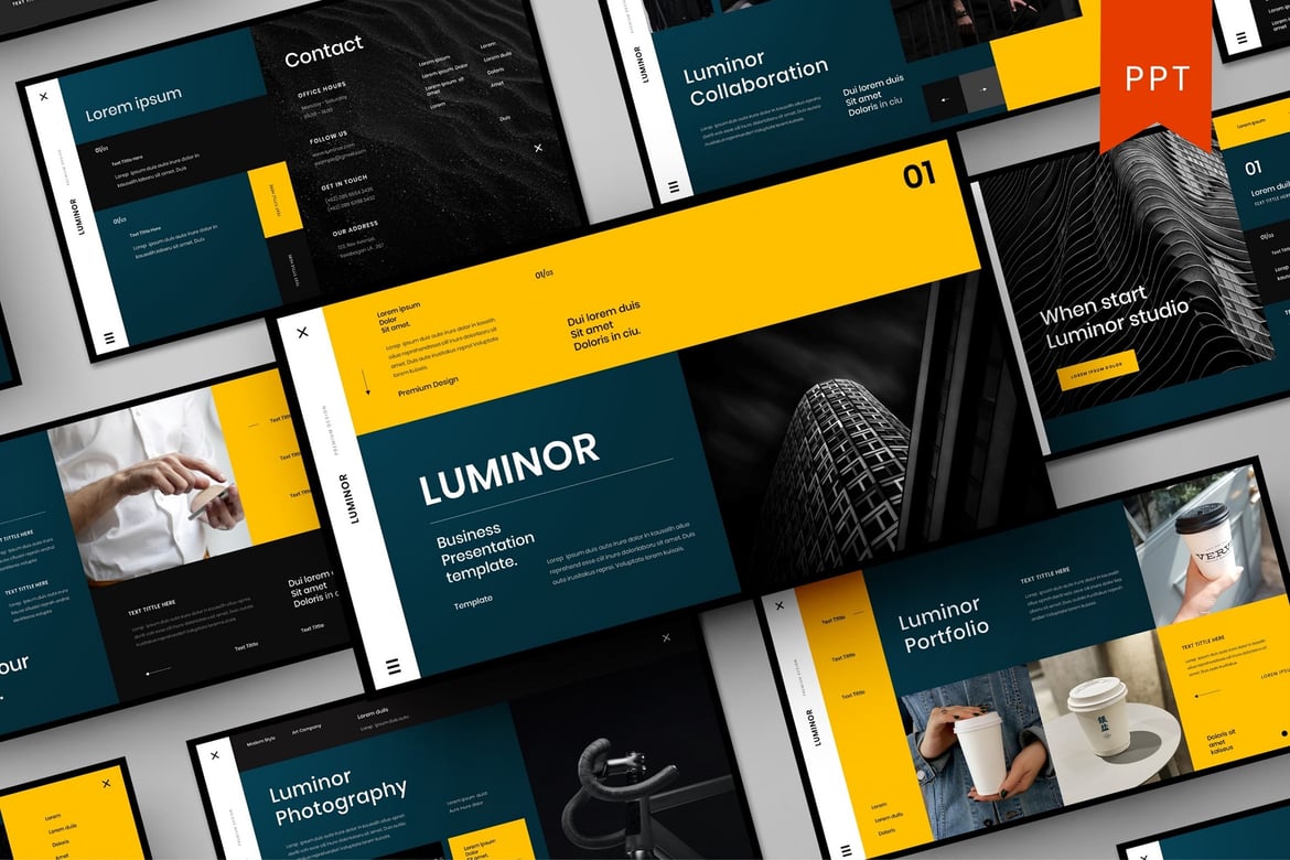Luminor – Template PowerPoint Bisnis yang Menawan