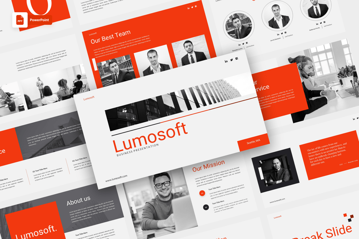 Lumosoft - Template Presentasi PowerPoint Minimalis yang Menarik