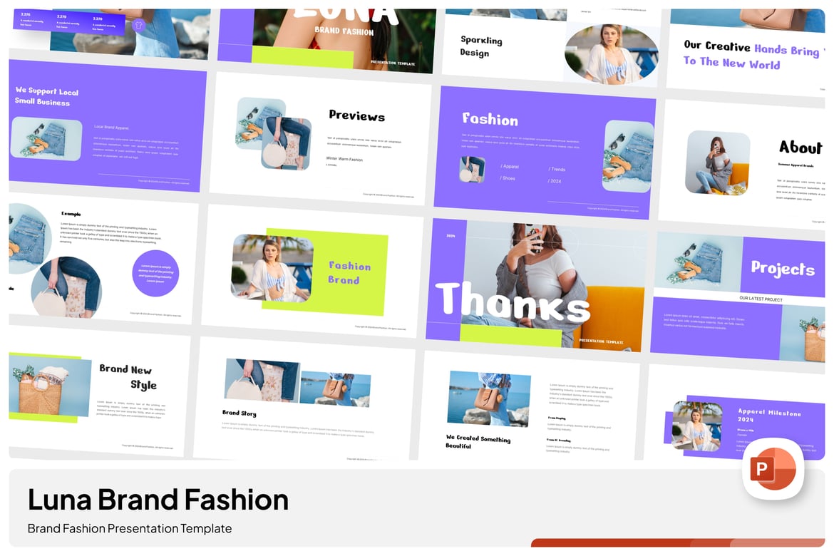 Template Presentasi Fashion Luna yang Memukau