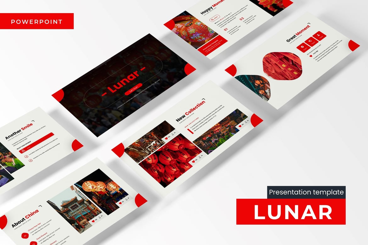 Lunar - Template Powerpoint Profesional dengan 5 Variasi Warna
