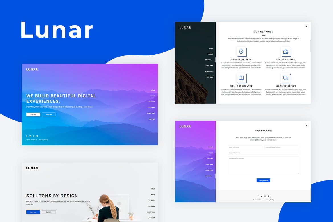 Lunar - Template Website Coming Soon yang Responsif dan Modern