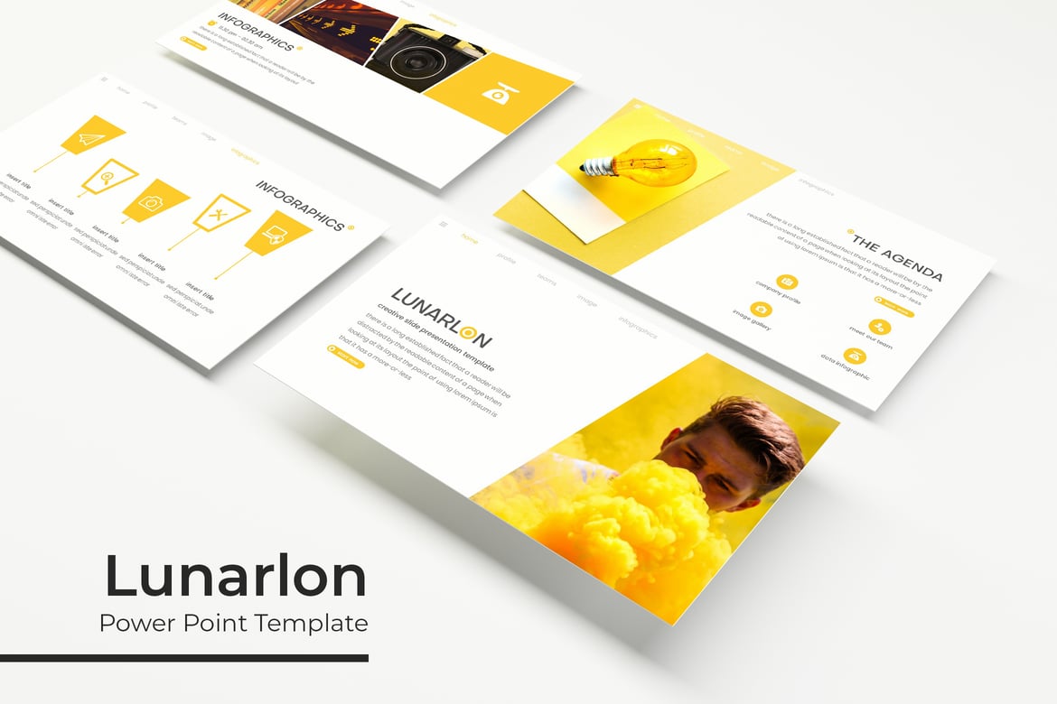 Template Presentasi Lunarlon - Desain Powerpoint Menawan
