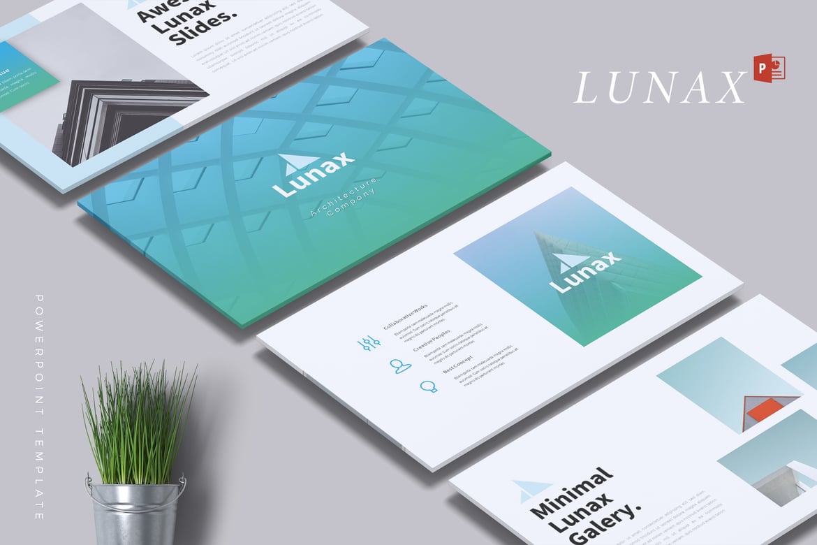 Template PowerPoint LUNAX - Solusi Presentasi Arsitektur Profesional