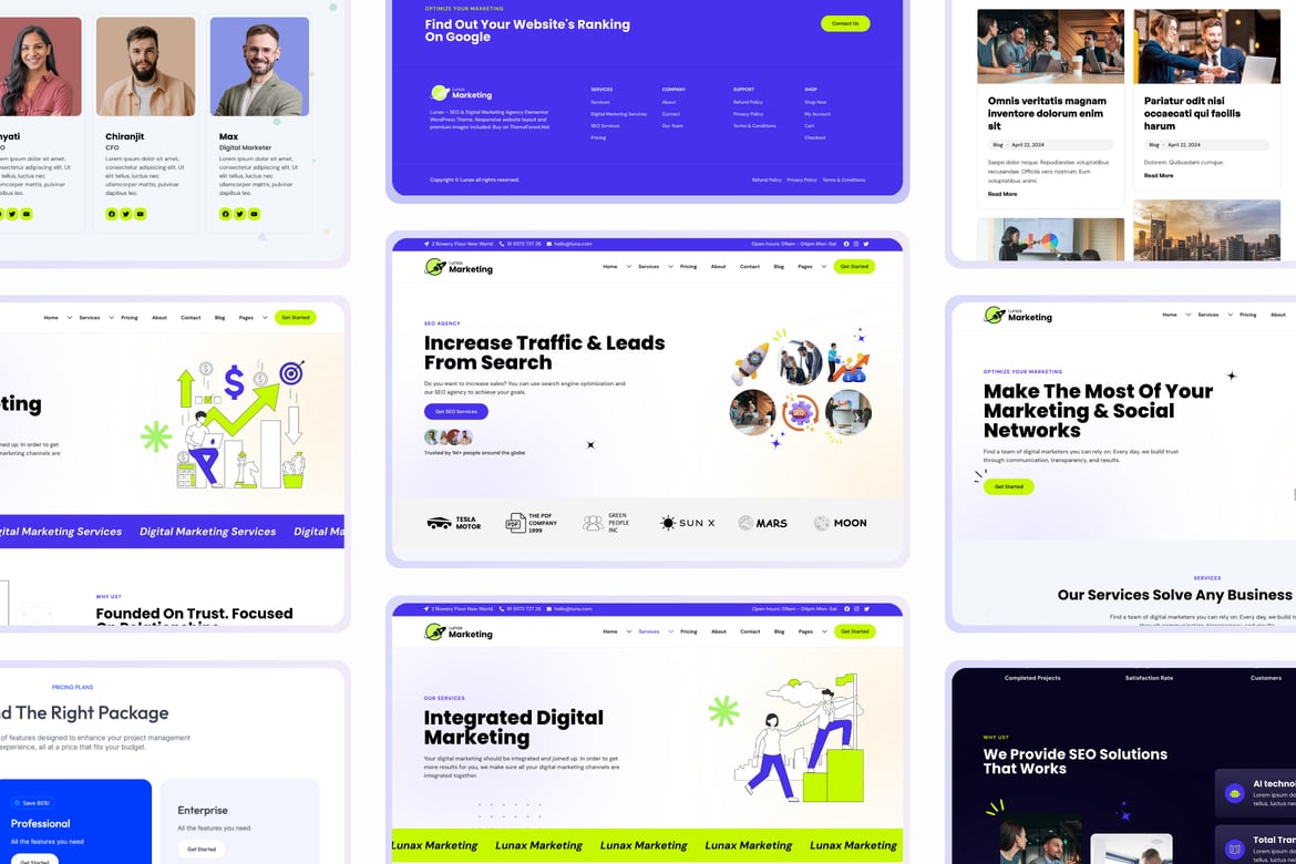 Lunax - Tema WordPress Terbaik untuk Agensi Pemasaran Digital