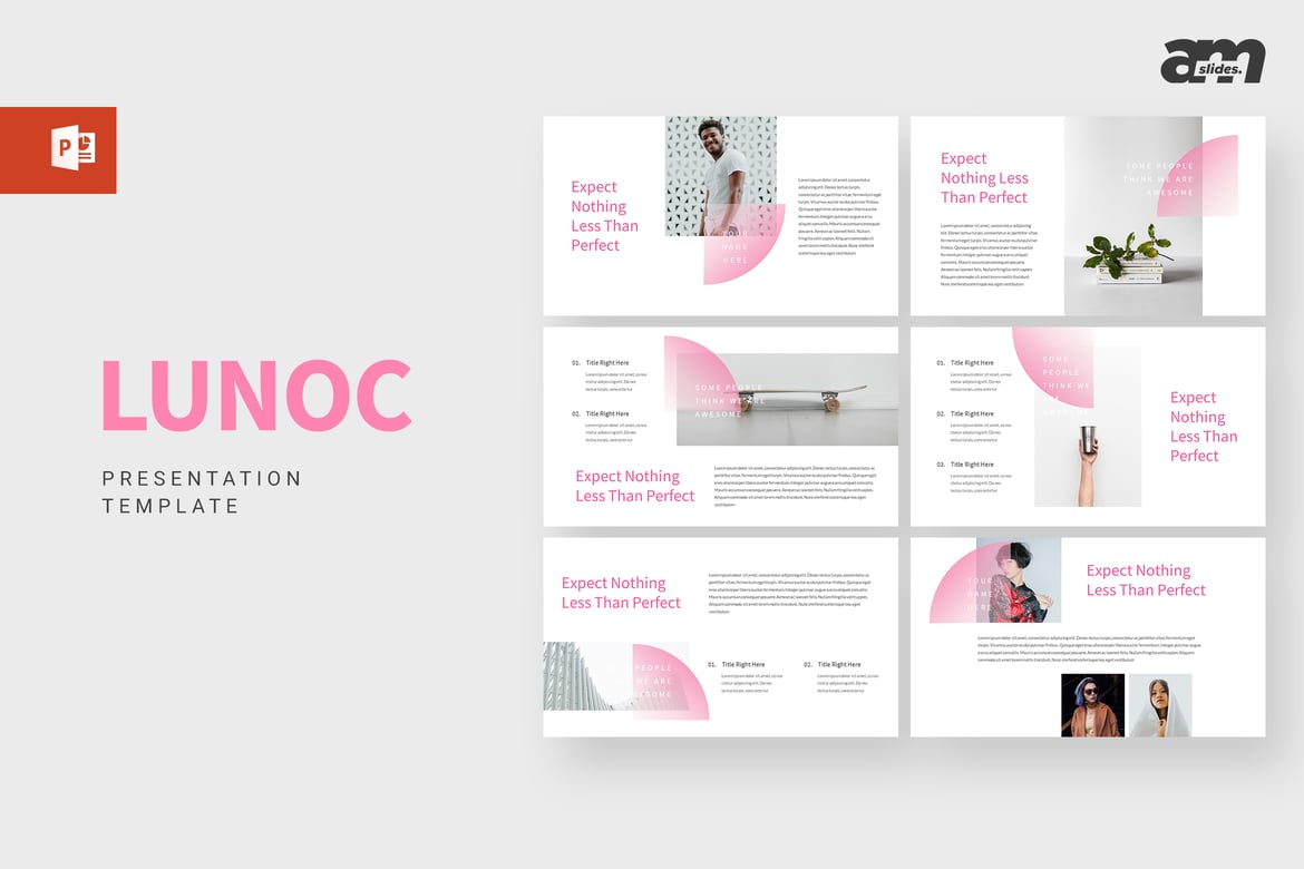 Template PowerPoint Lunoc - Desain Minimalis dan Kreatif untuk Presentasi Anda