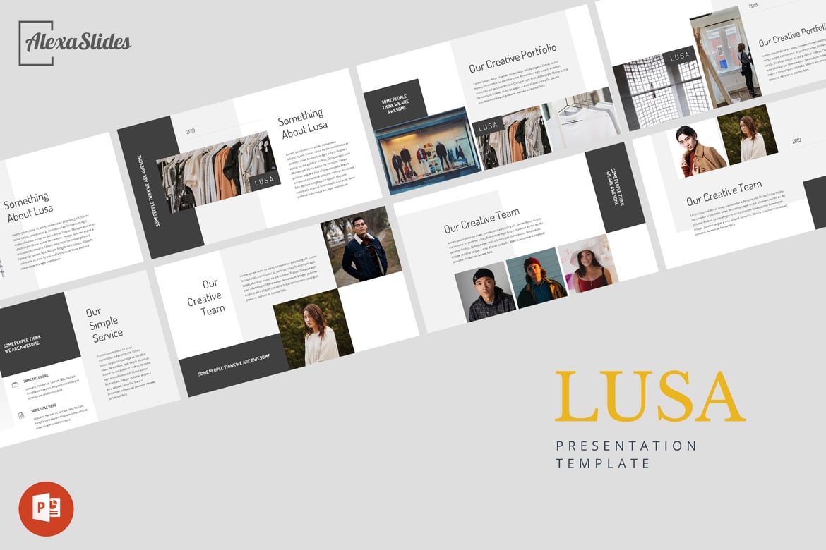 Lusa - Template Powerpoint Fashion yang Menarik