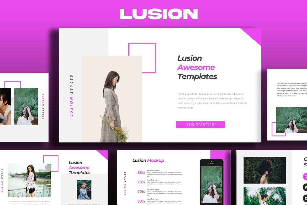 Template PowerPoint Lusion: Presentasi Modern dan Kreatif