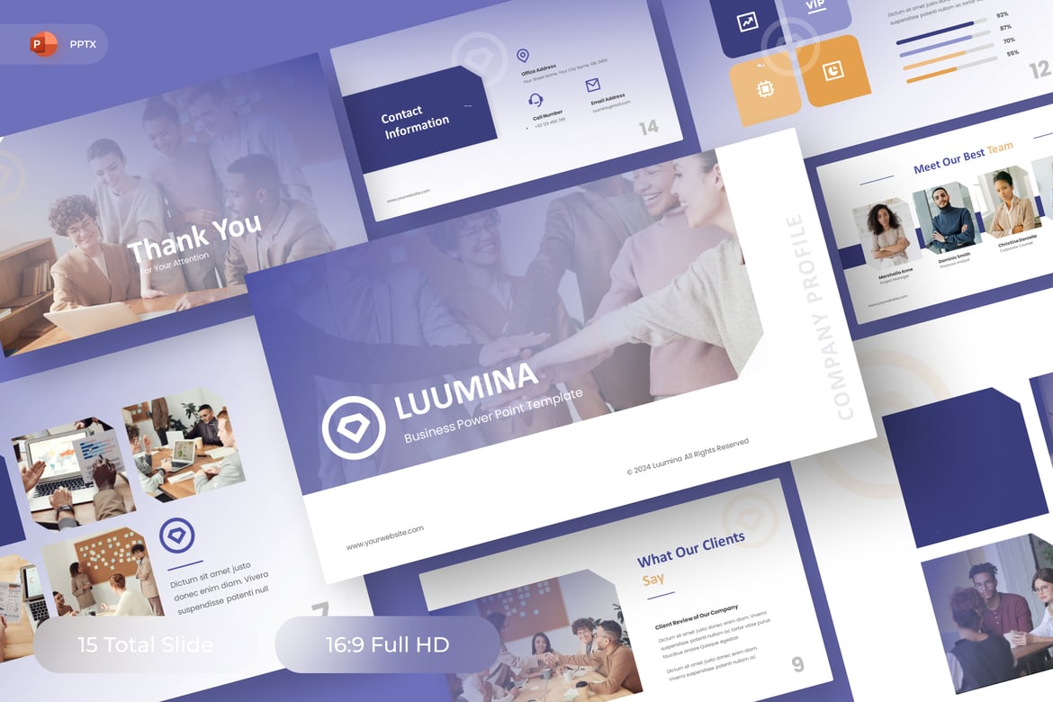 Template PPT Profil Perusahaan Luumina yang Menarik dan Profesional