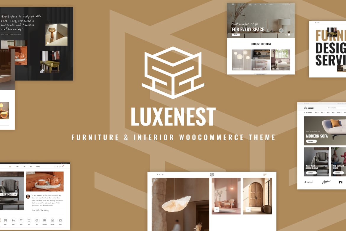 LuxeNest - Tema WordPress Furniture & Interior yang Elegan