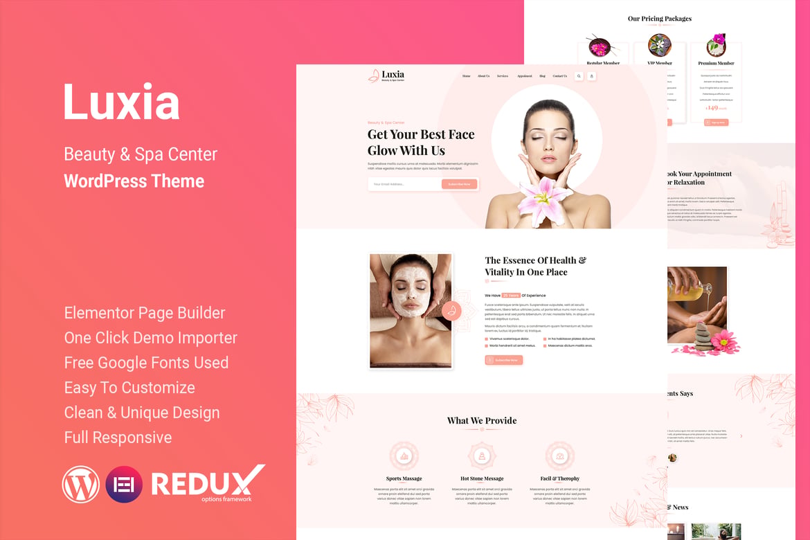 Tema WordPress Luxia - Solusi Terbaik untuk Beauty & Spa Center