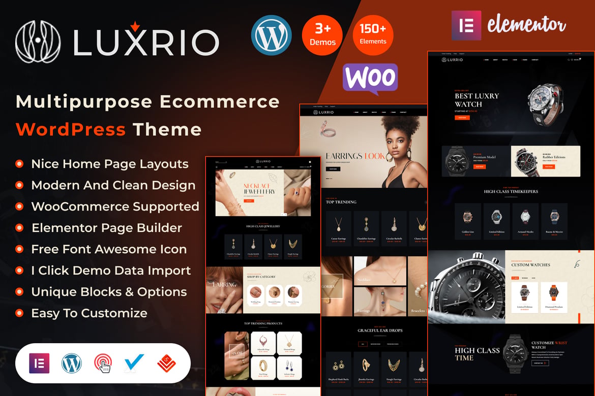 Luxrio – Tema WordPress E-Commerce untuk Perhiasan Mewah