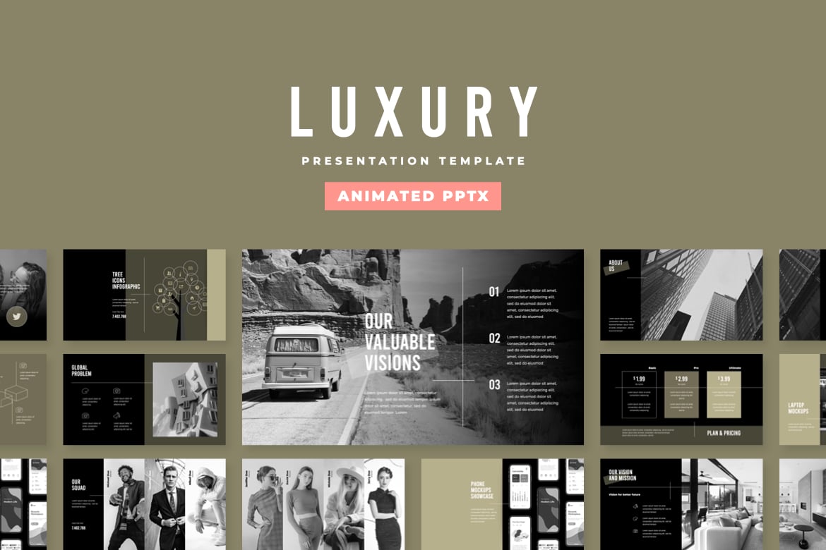 Template PowerPoint Animasi Mewah untuk Presentasi Menarik
