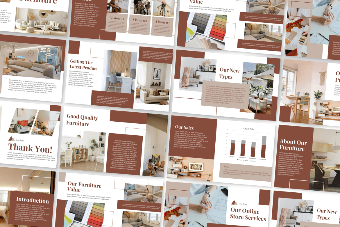 Template Presentasi Powerpoint Furniture Mewah