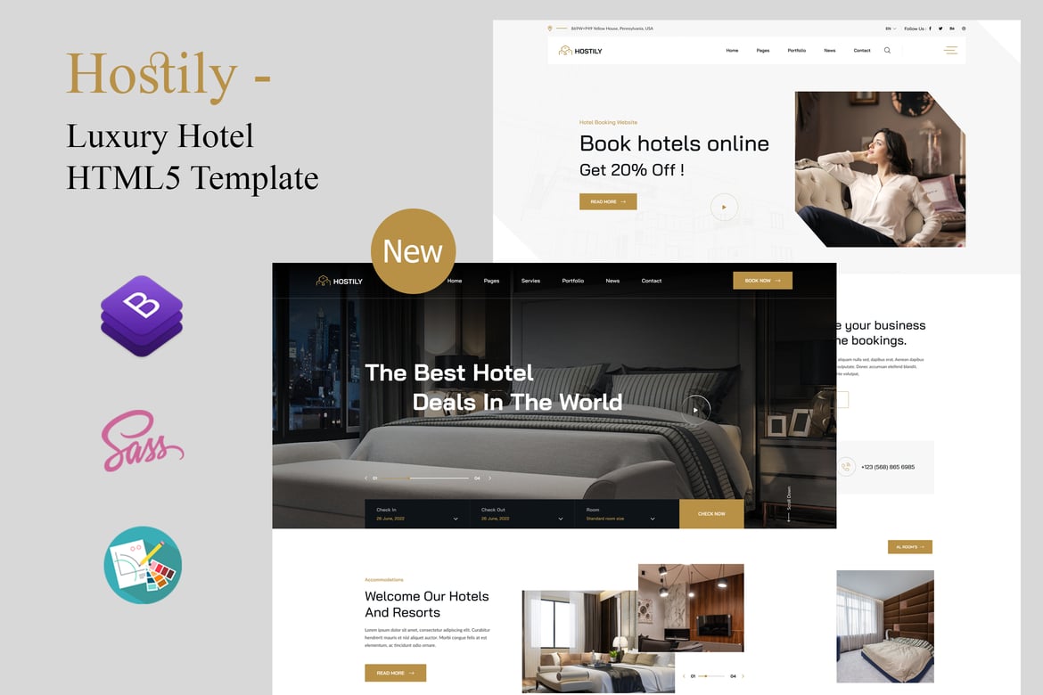 Template Website Hotel Mewah yang Elegan dan Modern