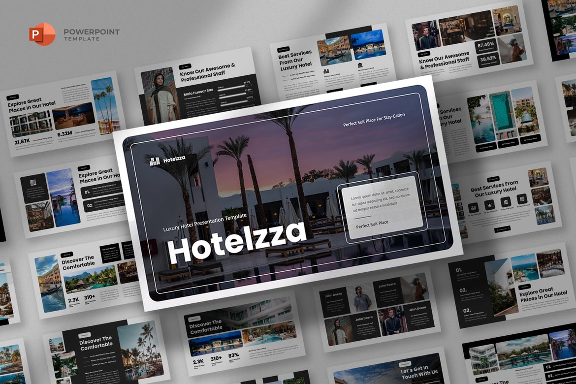 Template Powerpoint Hotel Mewah yang Elegan dan Profesional