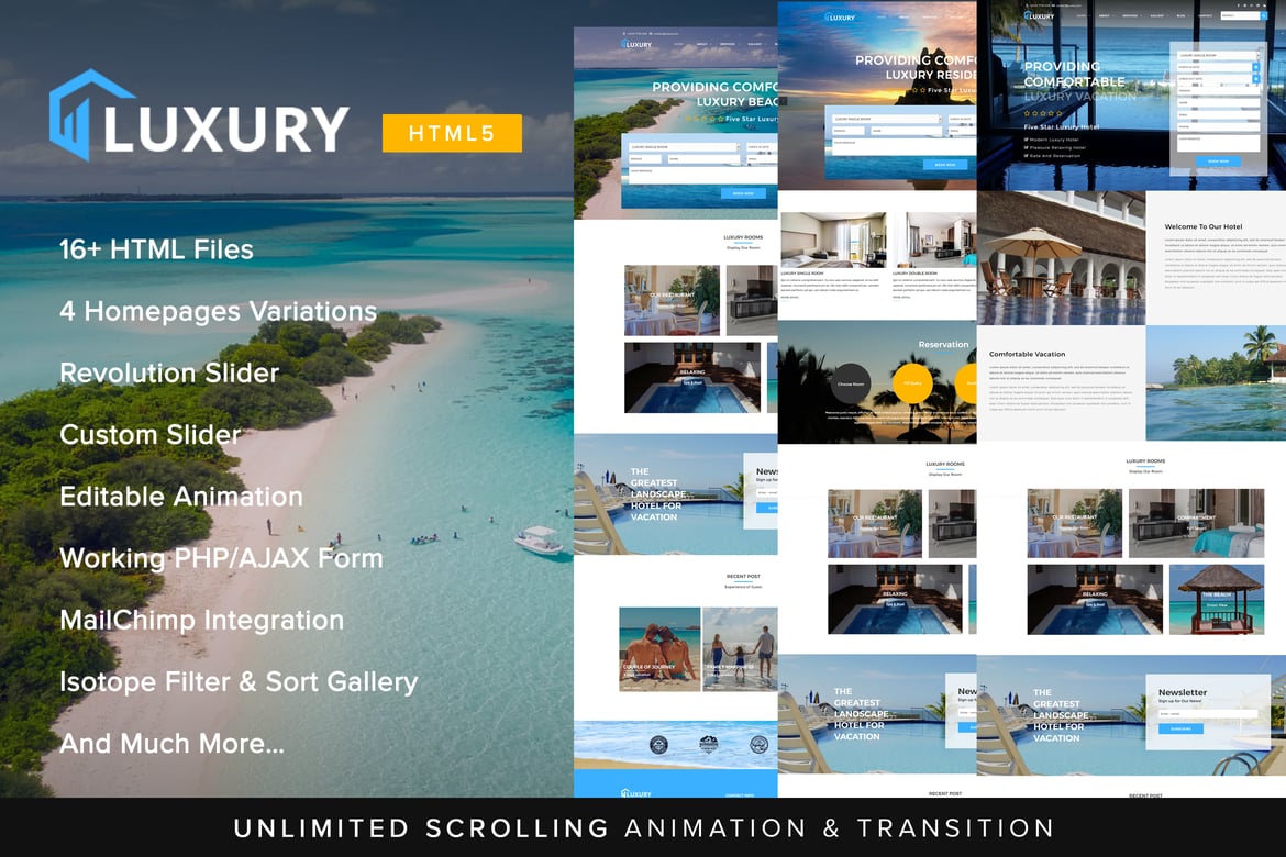 Template Website Hotel Mewah Interaktif