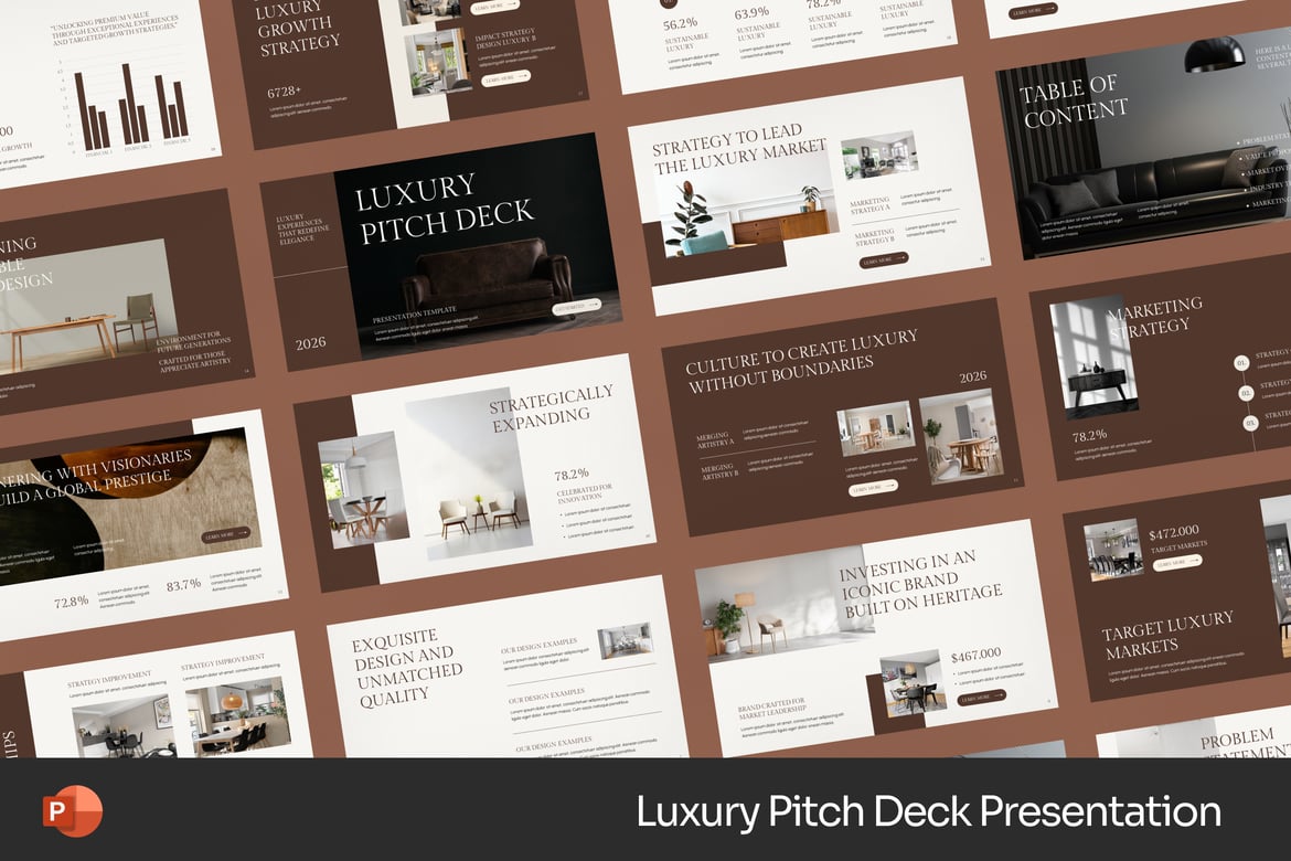 Template Presentasi PowerPoint Mewah untuk Kesan Profesional