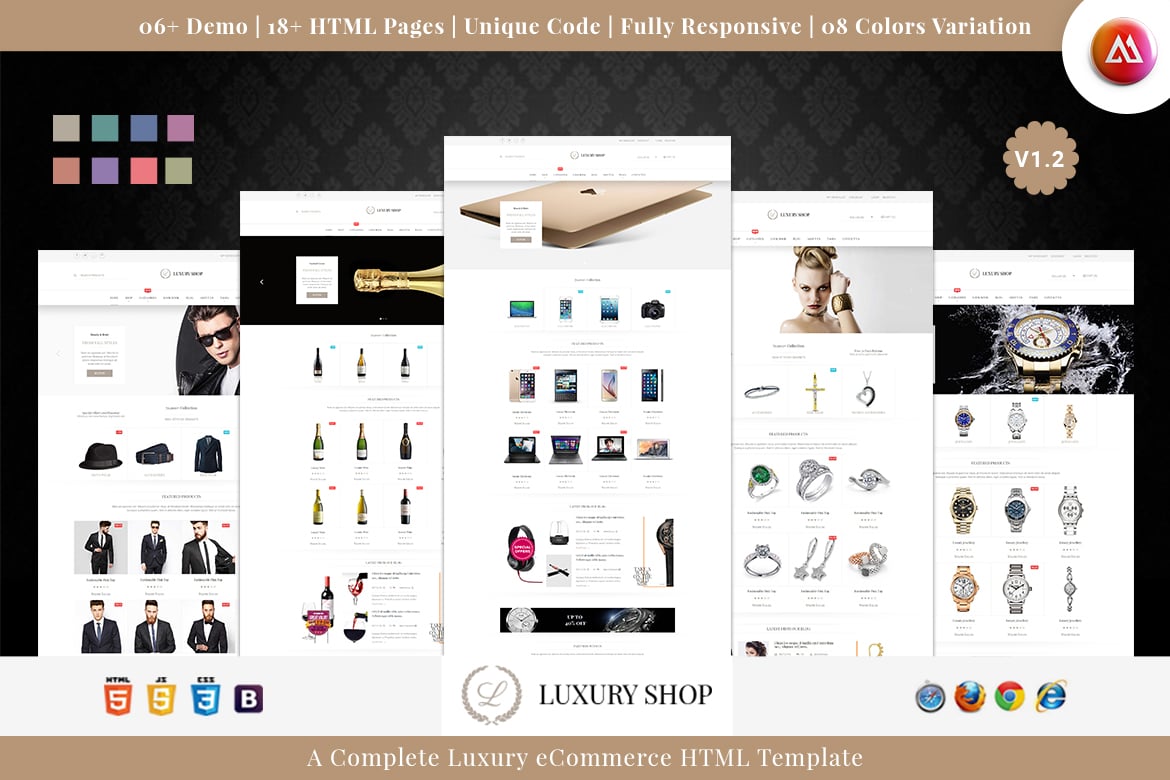 Template Website eCommerce Mewah untuk Toko Fashion