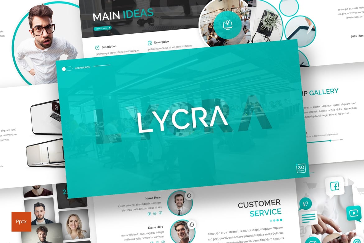 Template Powerpoint Lycra - Desain Minimalis dan Kreatif untuk Presentasi Anda